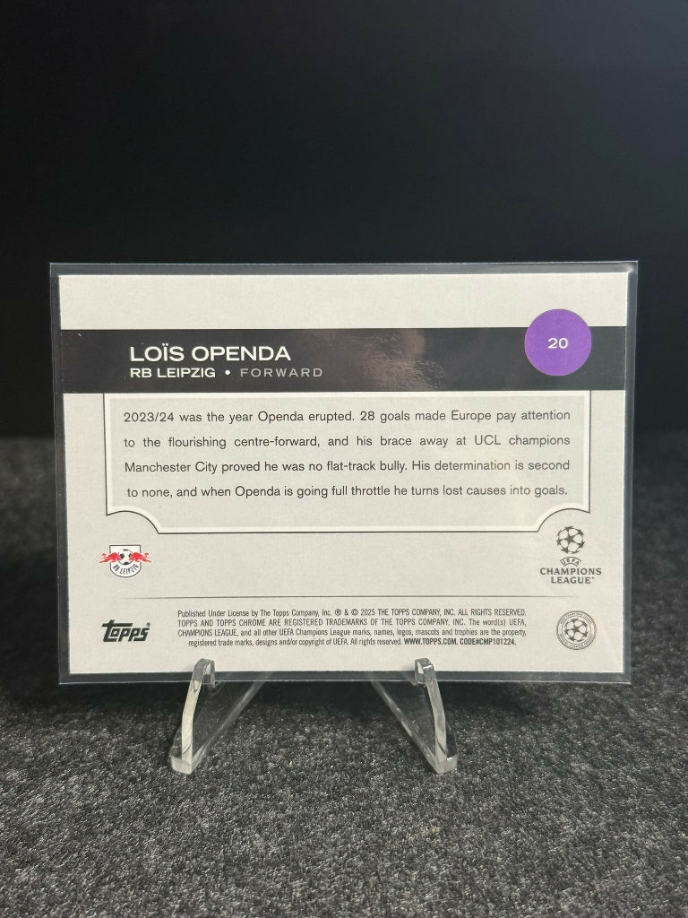 2024/25 Topps Chrome UEFA Club Competitions Loïs Openda Green #098/125 – RB Leipzig
