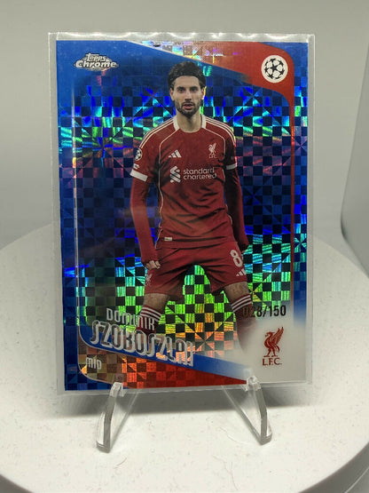 2025/26 Topps Chrome Dominik Szoboszlai Blue X-Fractor /150 Liverpool FC