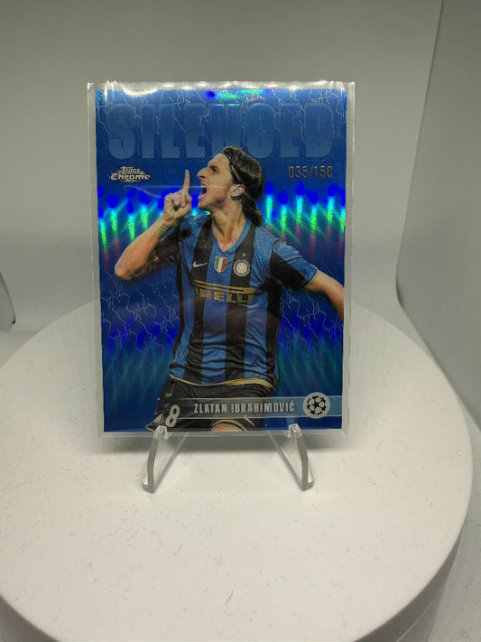 2025/26 Topps Chrome UEFA Zlatan Ibrahimović Silent Hero Blue Refractor /150 Inter Milan