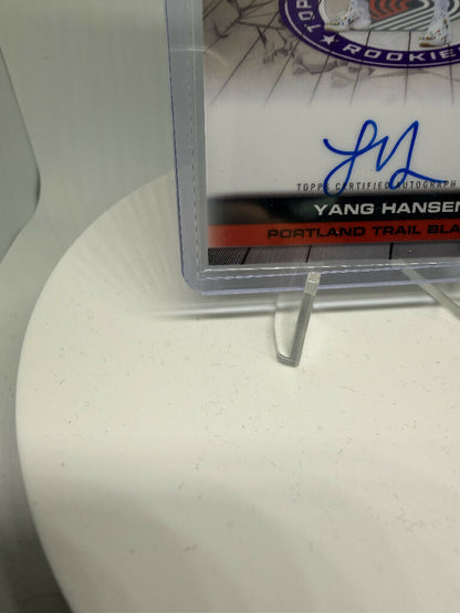 2025/26 Topps Chrome NBA Yang Hansen Rookie Auto Purple Refractor /75 Portland Trail Blazers