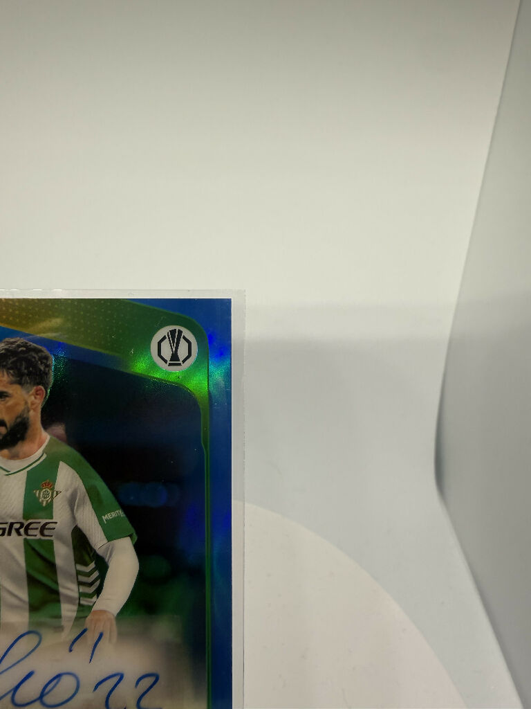 2025/26 Topps Chrome UEFA Isco Blue Refractor Auto /150 Real Betis Europa League