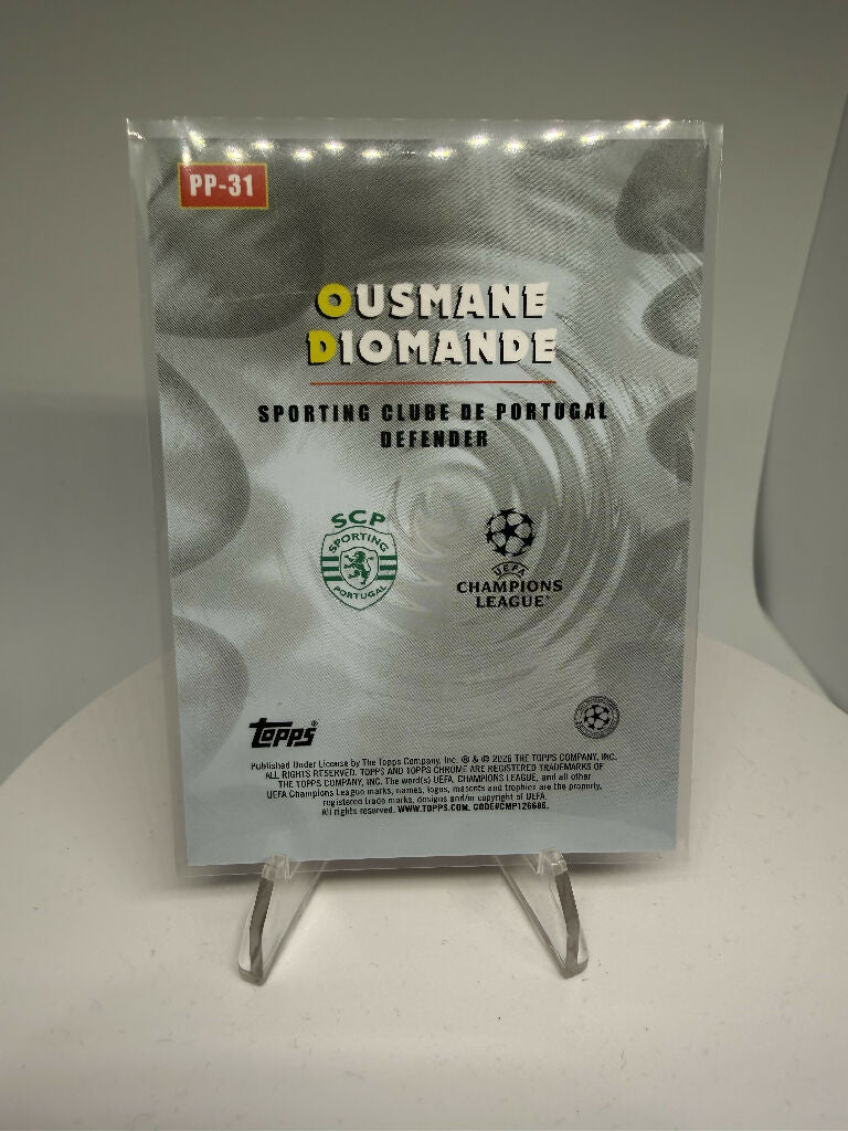 2025/26 Topps Chrome UEFA Ousmane Diomande Power Players Orange Refractor /25 Sporting CP