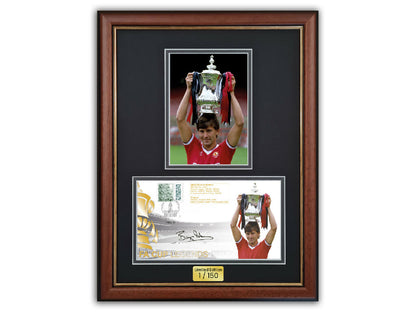 'Kick-off the FA Cup Legends series with this exclusive Bryan Robson autographed commemorative stamps collectable“