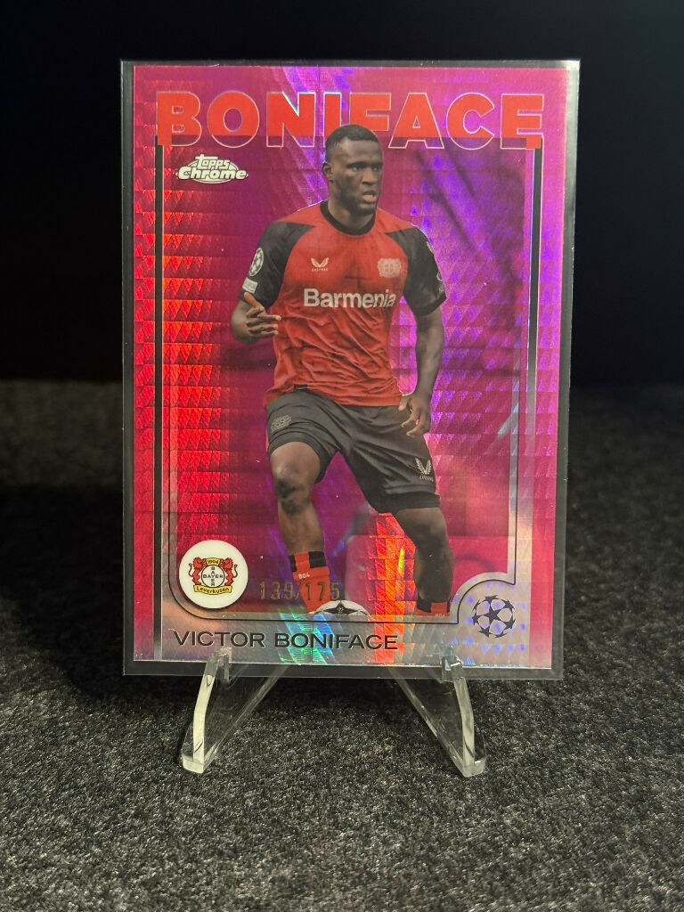 2024/25 Topps Chrome UCC Victor Boniface Pink #139/175 – Bayer Leverkusen