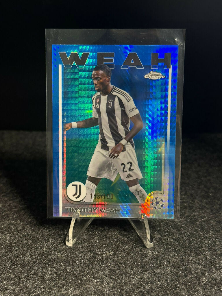 2024/25 Topps Chrome UEFA Club Competitions Timothy Weah Blue #143/150 – Juventus