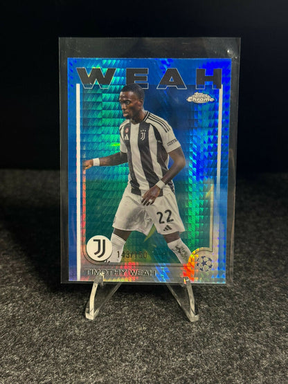 2024/25 Topps Chrome UEFA Club Competitions Timothy Weah Blue #143/150 – Juventus