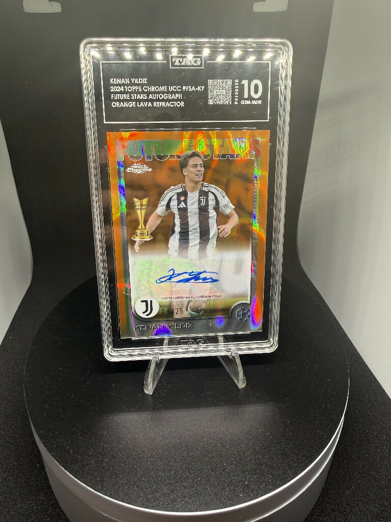 Kenan Yildiz Future Stars Auto Orange Lava /25 – Topps Chrome UCC – TAG 10 POP 1