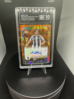 Kenan Yildiz Future Stars Auto Orange Lava /25 – Topps Chrome UCC – TAG 10 POP 1