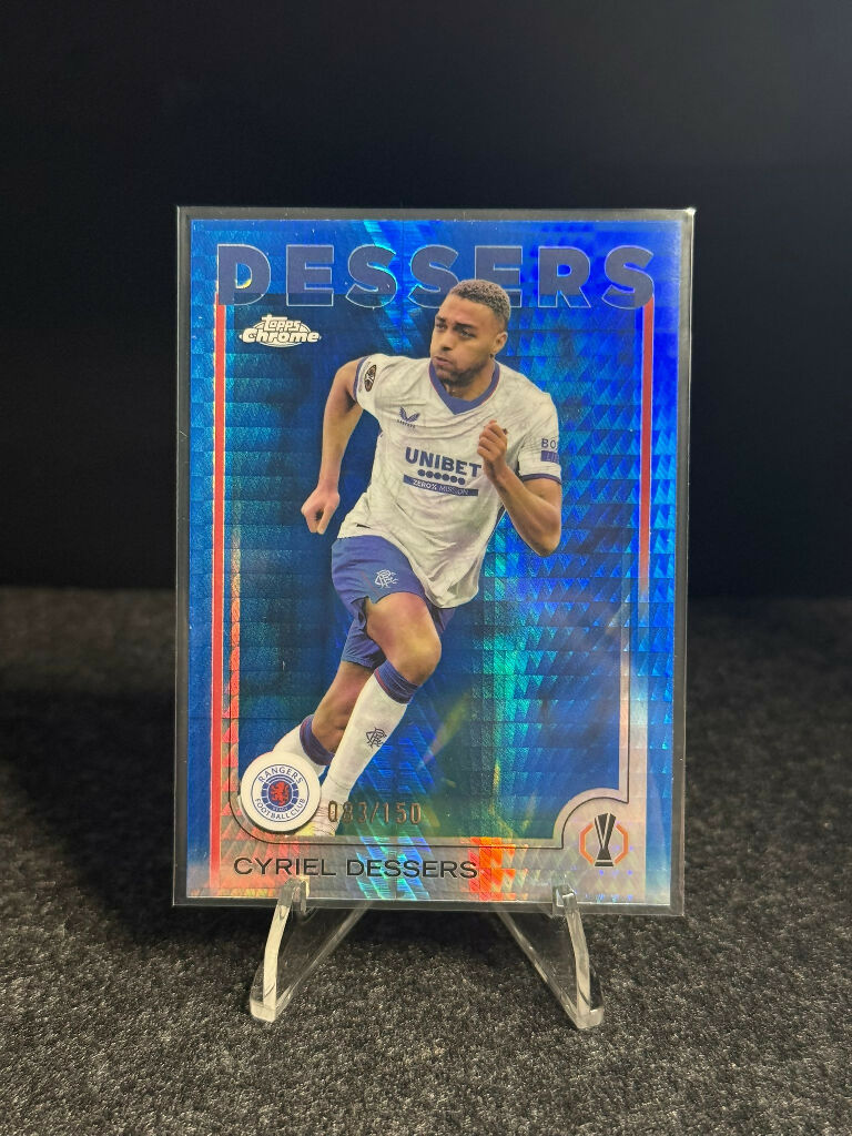2024/25 Topps Chrome UEFA Club Competitions Cyriel Dessers Blue #083/150 – Rangers FC