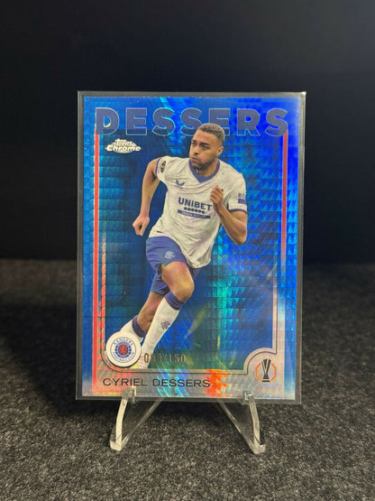 2024/25 Topps Chrome UEFA Club Competitions Cyriel Dessers Blue #083/150 – Rangers FC