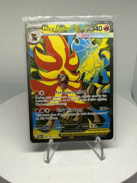 Pokémon Mega Pyroar ex 099/086 Hyper Rare – Scarlet & Violet Chaos Rising