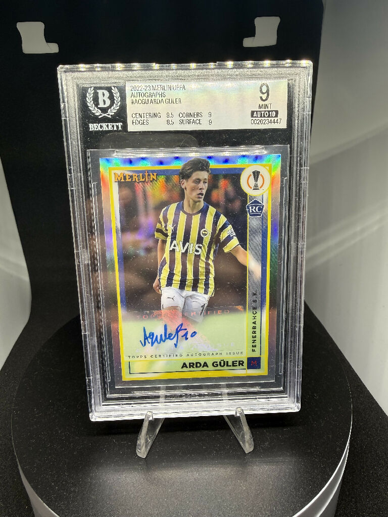 Arda Güler 2022-23 Topps Merlin UEFA Rookie Autograph – BGS 9 / Auto 10