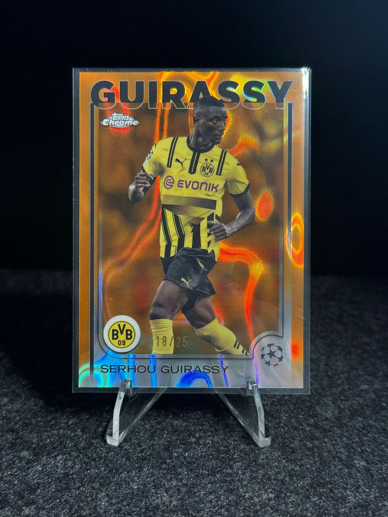 2024/25 Topps Chrome UEFA Club Competitions Serhou Guirassy Gold #18/25 – Borussia Dortmund