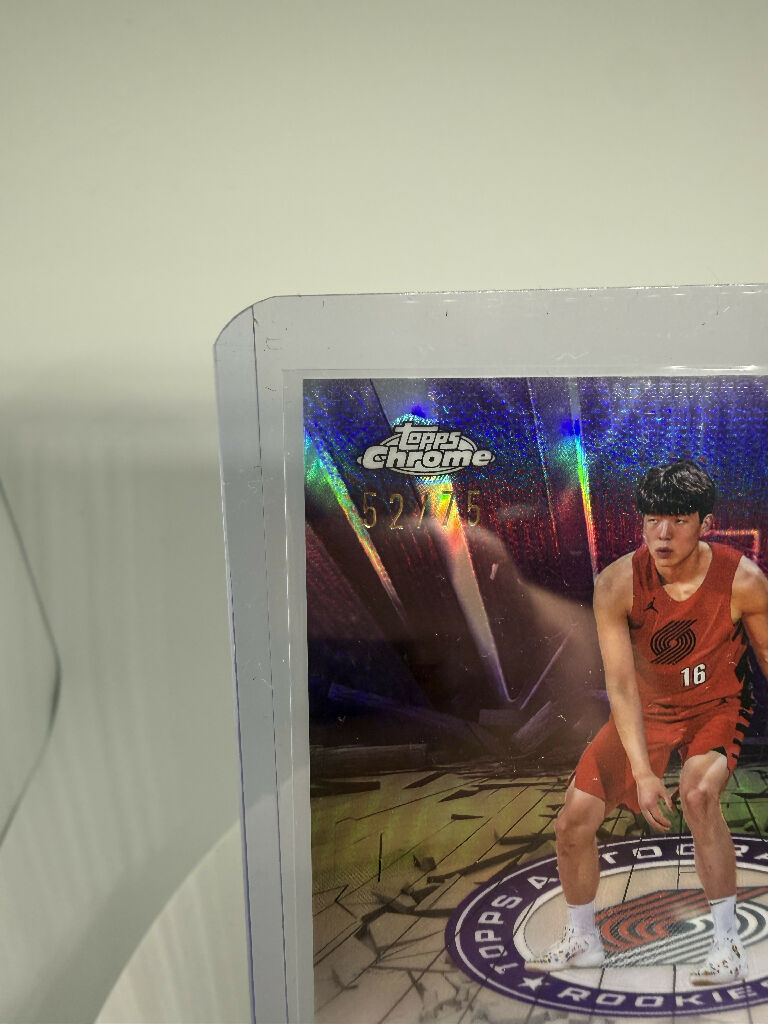 2025/26 Topps Chrome NBA Yang Hansen Rookie Auto Purple Refractor /75 Portland Trail Blazers