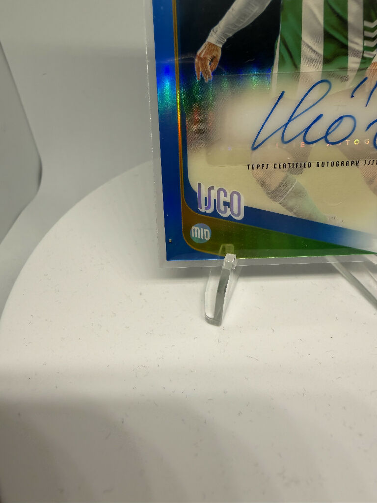 2025/26 Topps Chrome UEFA Isco Blue Refractor Auto /150 Real Betis Europa League