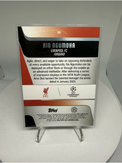 2025-26 Topps Chrome Rio Ngumoha RC Rookie Liverpool UEFA