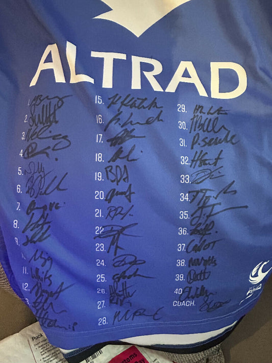 Official 20th Anniversary Western Force Rugby Shirt Signed By 2025 Playing Squad