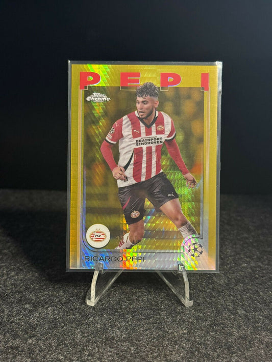 2024/25 Topps Chrome UEFA Club Competitions Ricardo Pepi Gold #22/50 – PSV Eindhoven