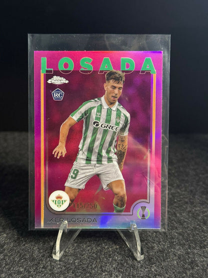 2024/25 Topps Chrome UCC Iker Losada RC Pink #115/250 – Real Betis – Rookie Card