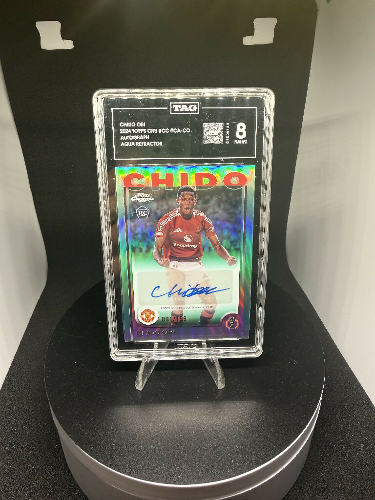 Chido Obi 2024 Topps Chrome UCC Aqua Refractor Auto /199 – TAG 8