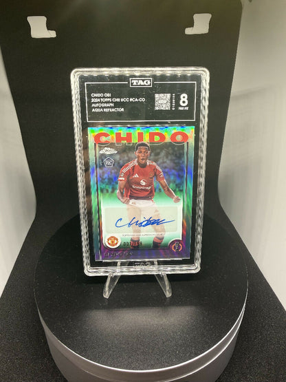 Chido Obi 2024 Topps Chrome UCC Aqua Refractor Auto /199 – TAG 8