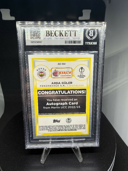 Arda Güler 2022-23 Topps Merlin UEFA Rookie Autograph – BGS 9 / Auto 10