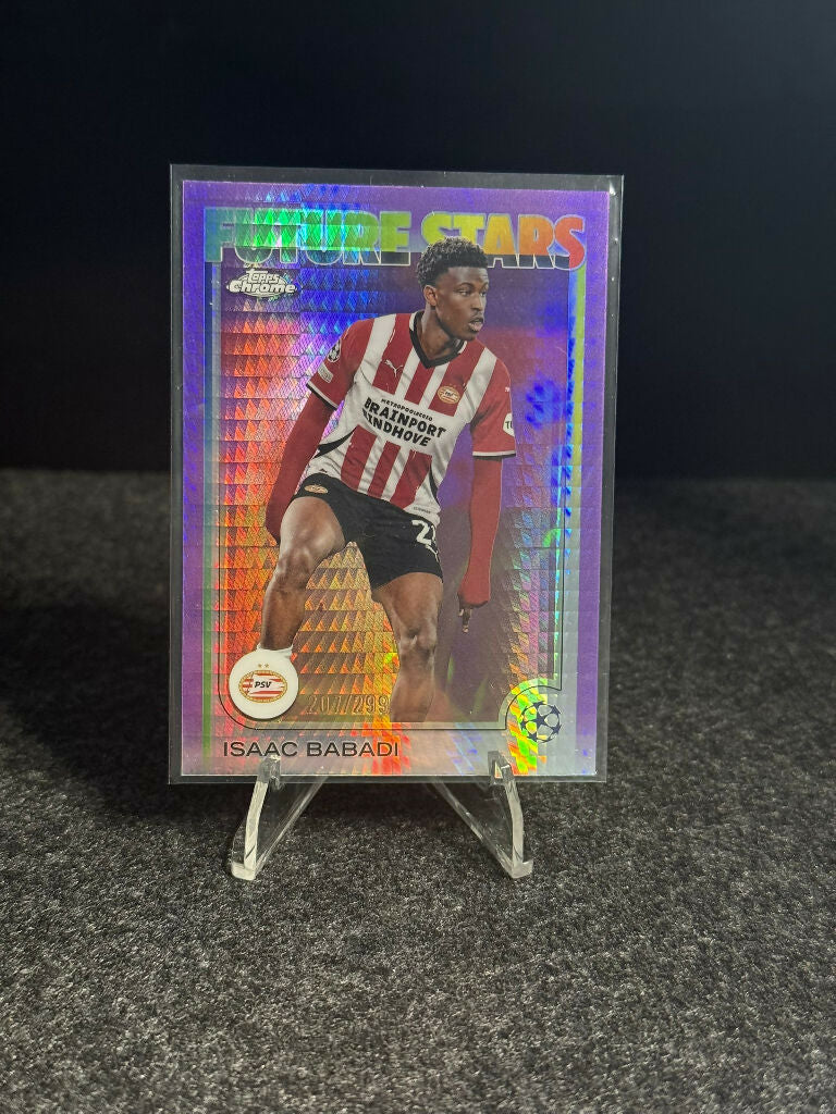 2024/25 Topps Chrome UCC Future Stars Isaac Babadi Purple #207/299 – PSV Eindhoven