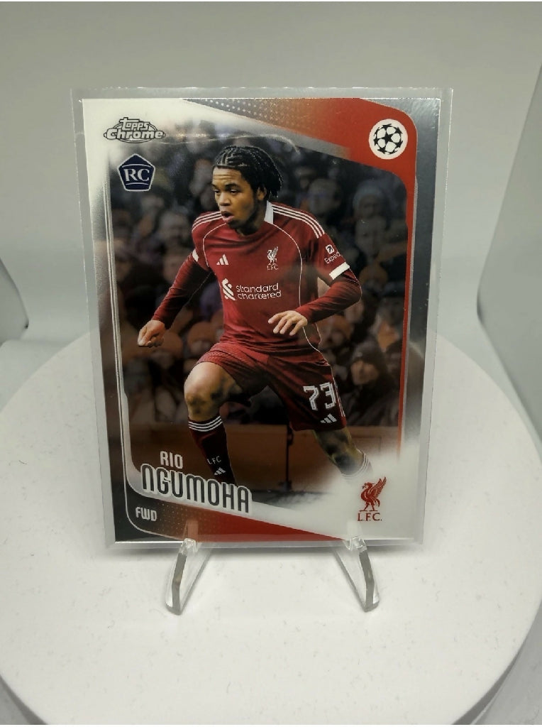 2025-26 Topps Chrome Rio Ngumoha RC Rookie Liverpool UEFA