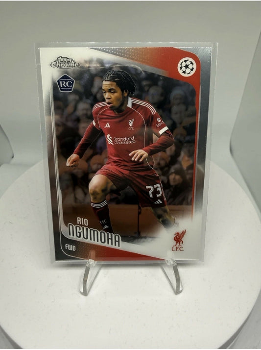 2025-26 Topps Chrome Rio Ngumoha RC Rookie Liverpool UEFA