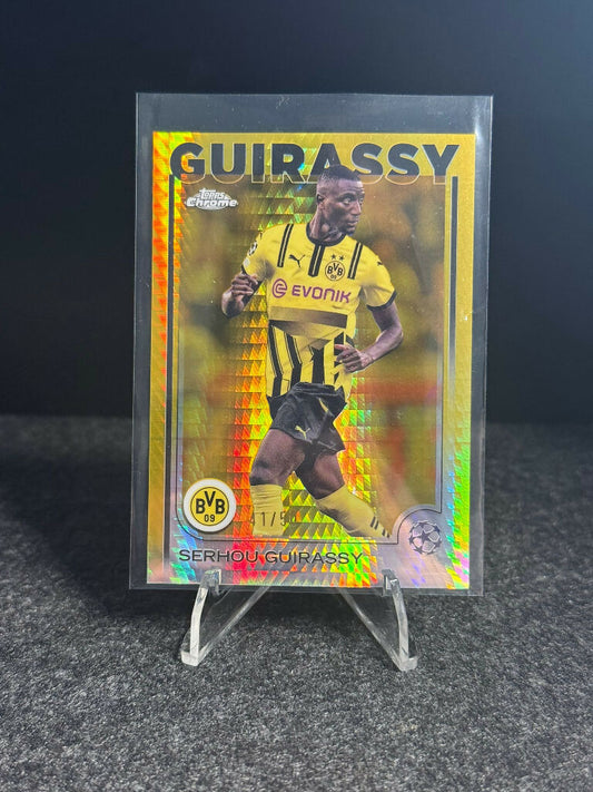 2024/25 Topps Chrome UEFA Club Competitions Serhou Guirassy Gold #41/50 – Borussia Dortmund