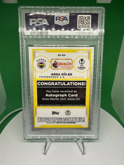 Arda Guler PSA 10 Auto /150 2022 Topps Merlin Chrome UCC RC Fenerbahce Rookie