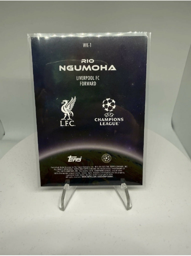 2025-26 Topps Chrome Rio Ngumoha Wonderkids RC Liverpool Rookie Insert