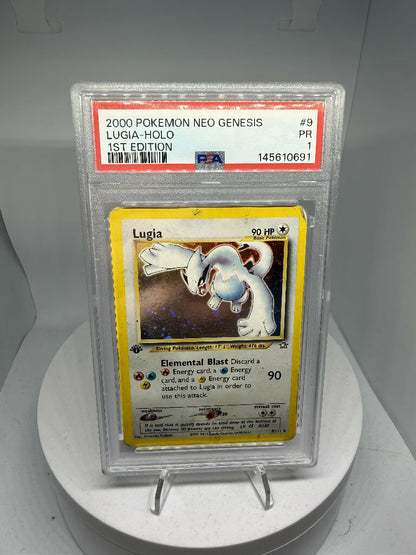 2000 Pokemon Neo Genesis 1st Edition Lugia Holo #9 PSA 1 PR WOTC Vintage