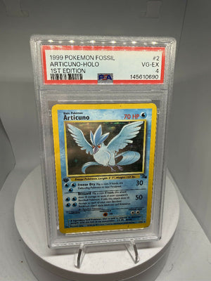 1999 Pokemon Fossil 1st Edition Articuno Holo #2 PSA 4 WOTC Vintage Holo