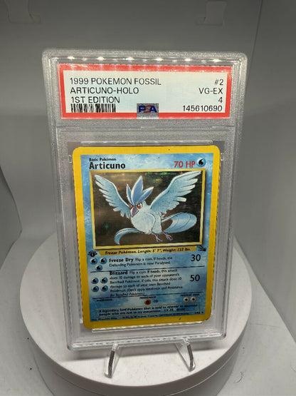 1999 Pokemon Fossil 1st Edition Articuno Holo #2 PSA 4 WOTC Vintage Holo