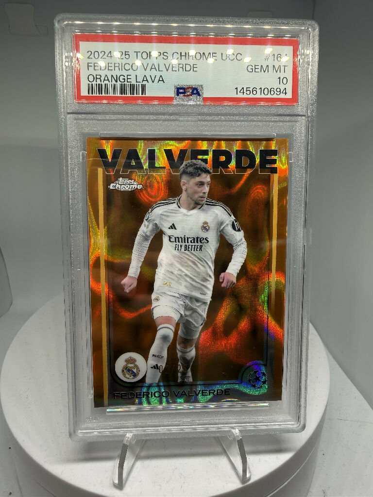 2024-25 Topps Chrome UCC Federico Valverde Orange Lava PSA 10 Real Madrid