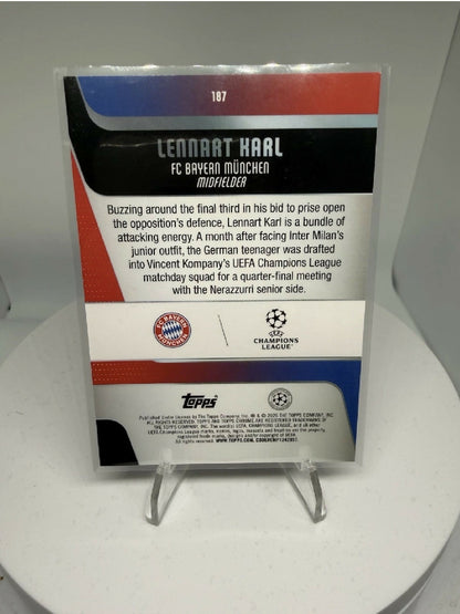 2025-26 Topps Chrome Lennart Karl RC Bayern Munich Rookie UEFA Champions League