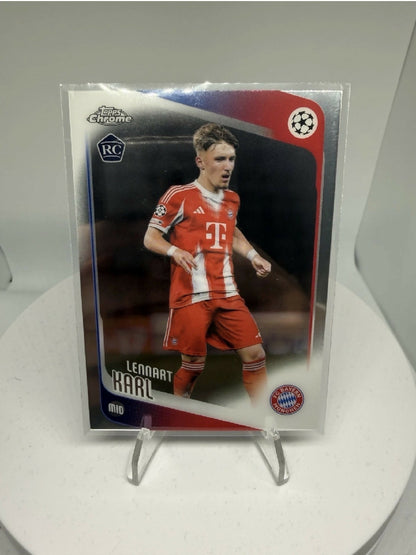 2025-26 Topps Chrome Lennart Karl RC Bayern Munich Rookie UEFA Champions League
