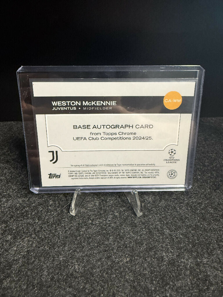 Weston McKennie Auto /150 – Topps Chrome UCC 2024/25 Juventus Autograph