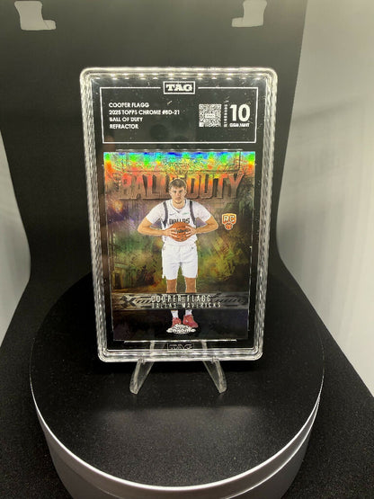 Cooper Flagg 2025 Topps Chrome Ball of Duty Refractor RC – TAG 10 Gem Mint