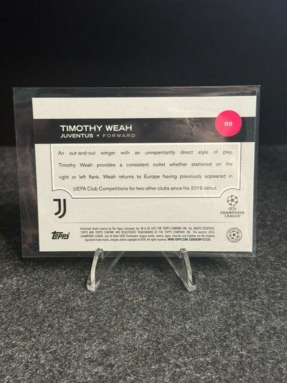 2024/25 Topps Chrome UEFA Club Competitions Timothy Weah Blue #143/150 – Juventus