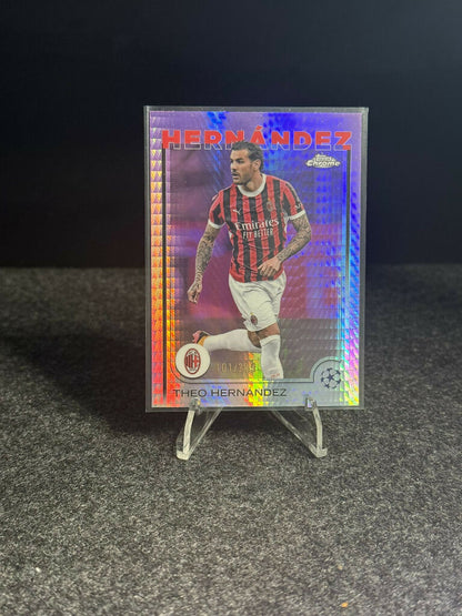 2024/25 Topps Chrome UEFA Club Competitions Theo Hernández #101/299 – AC Milan – Chrome Parallel