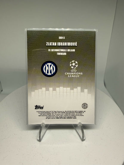 2025/26 Topps Chrome UEFA Zlatan Ibrahimović Silent Hero Blue Refractor /150 Inter Milan